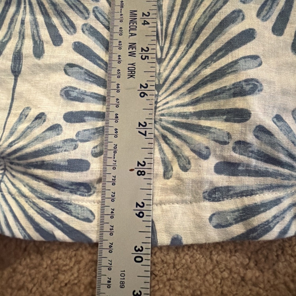 Joie 100% Linen novelty Tropical Print Button Down Shirt beach boho Size 1X - Picture 10 of 13